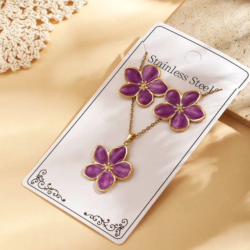 Ensemble De Bijoux Femme Décontracté Motif Fleurs